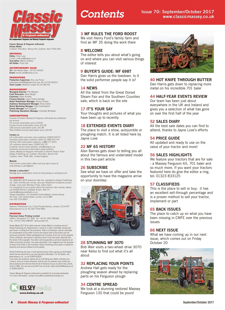 Classic Massey Preview Pages