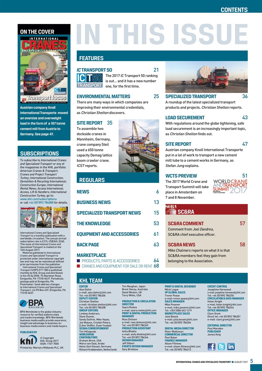 Int. Cranes and Specialized Transp Preview Pages