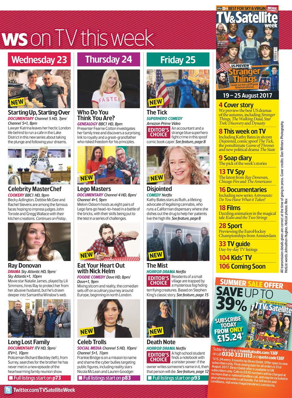 TV & Satellite Week Preview Pages