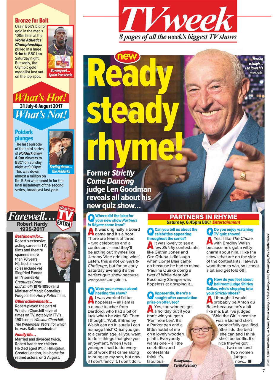 What's on TV Preview Pages
