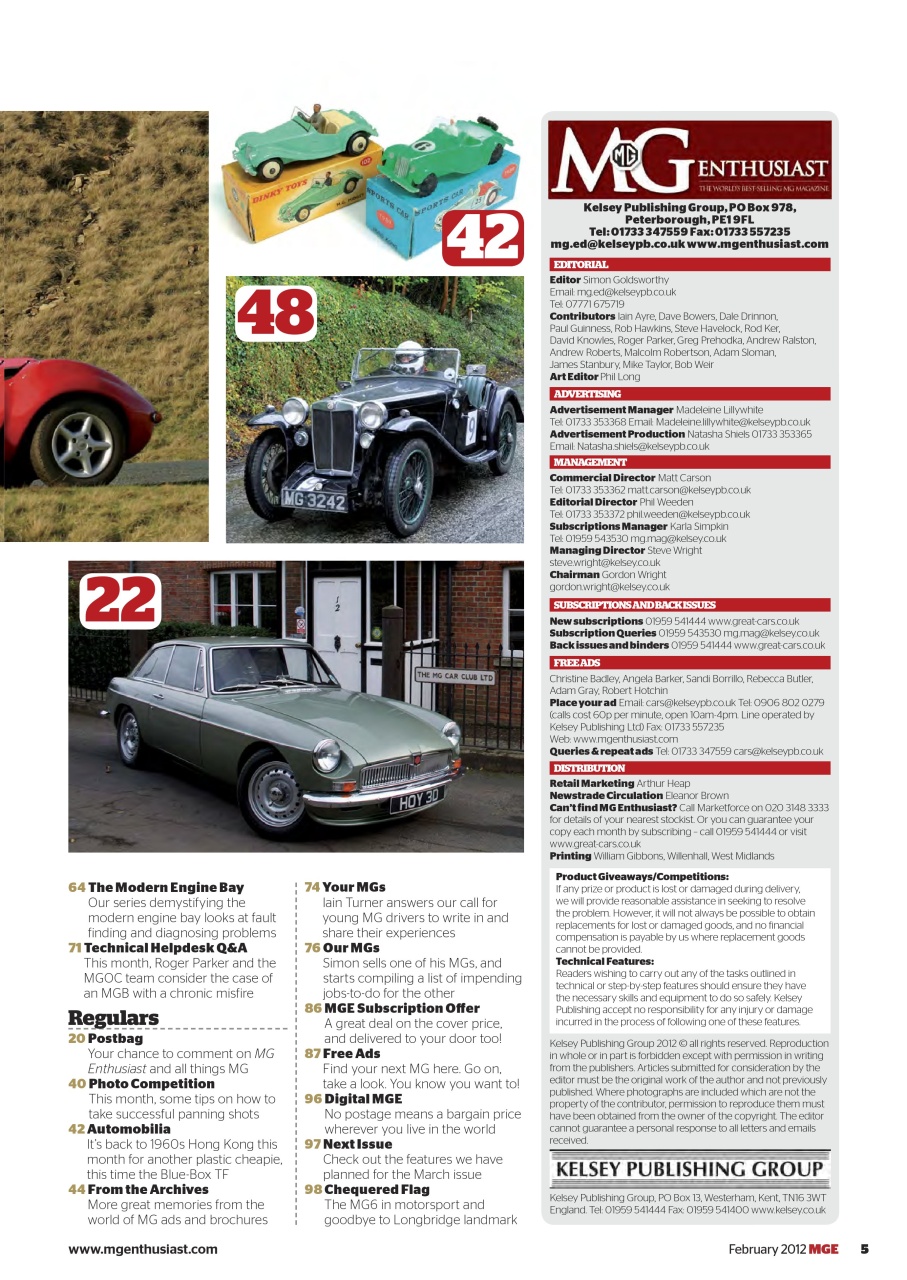 MG Enthusiast Preview Pages