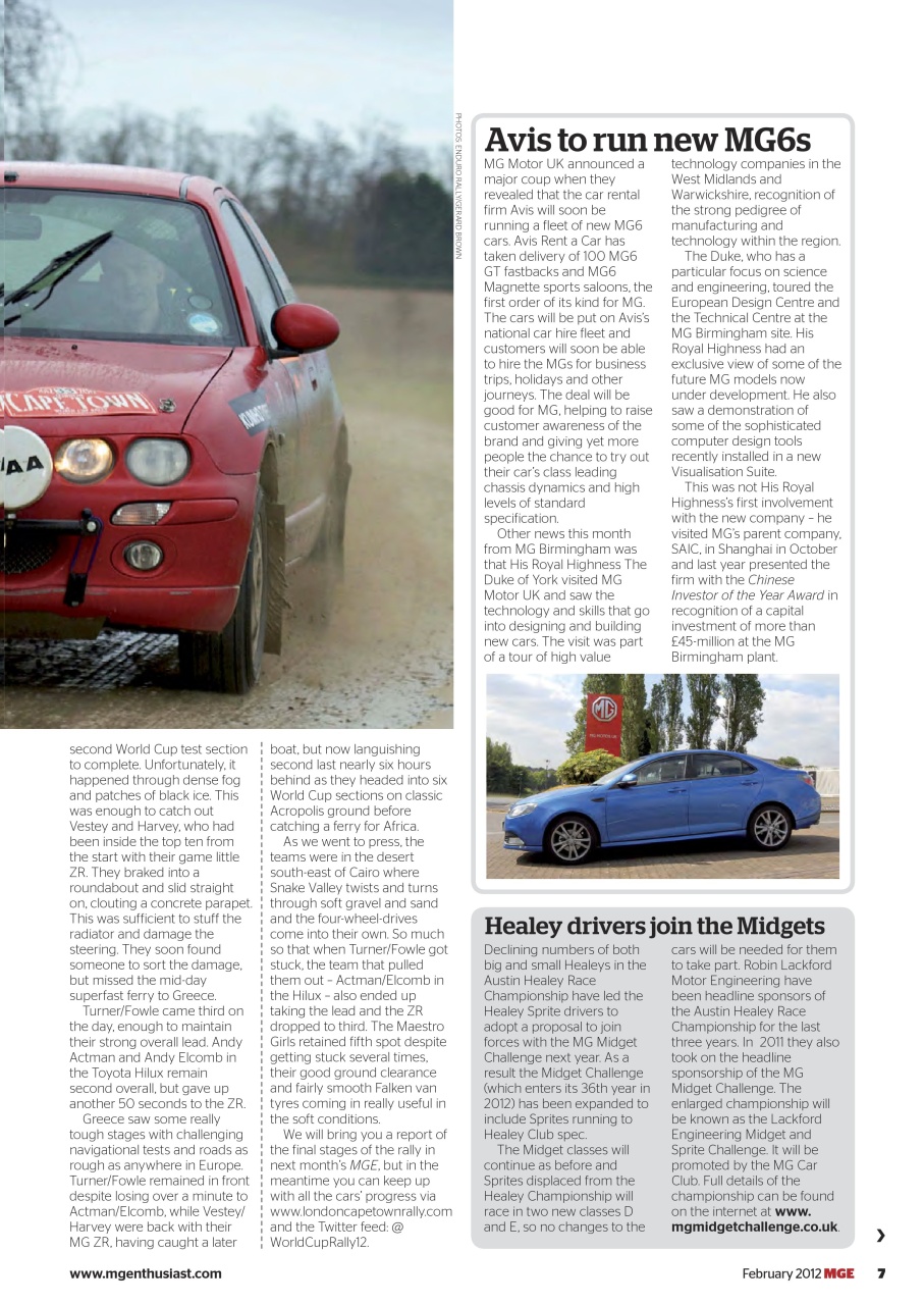 MG Enthusiast Preview Pages