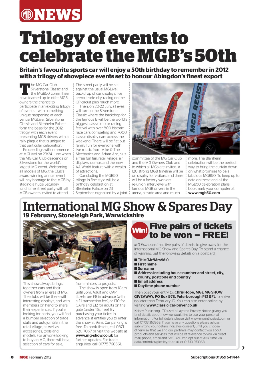 MG Enthusiast Preview Pages