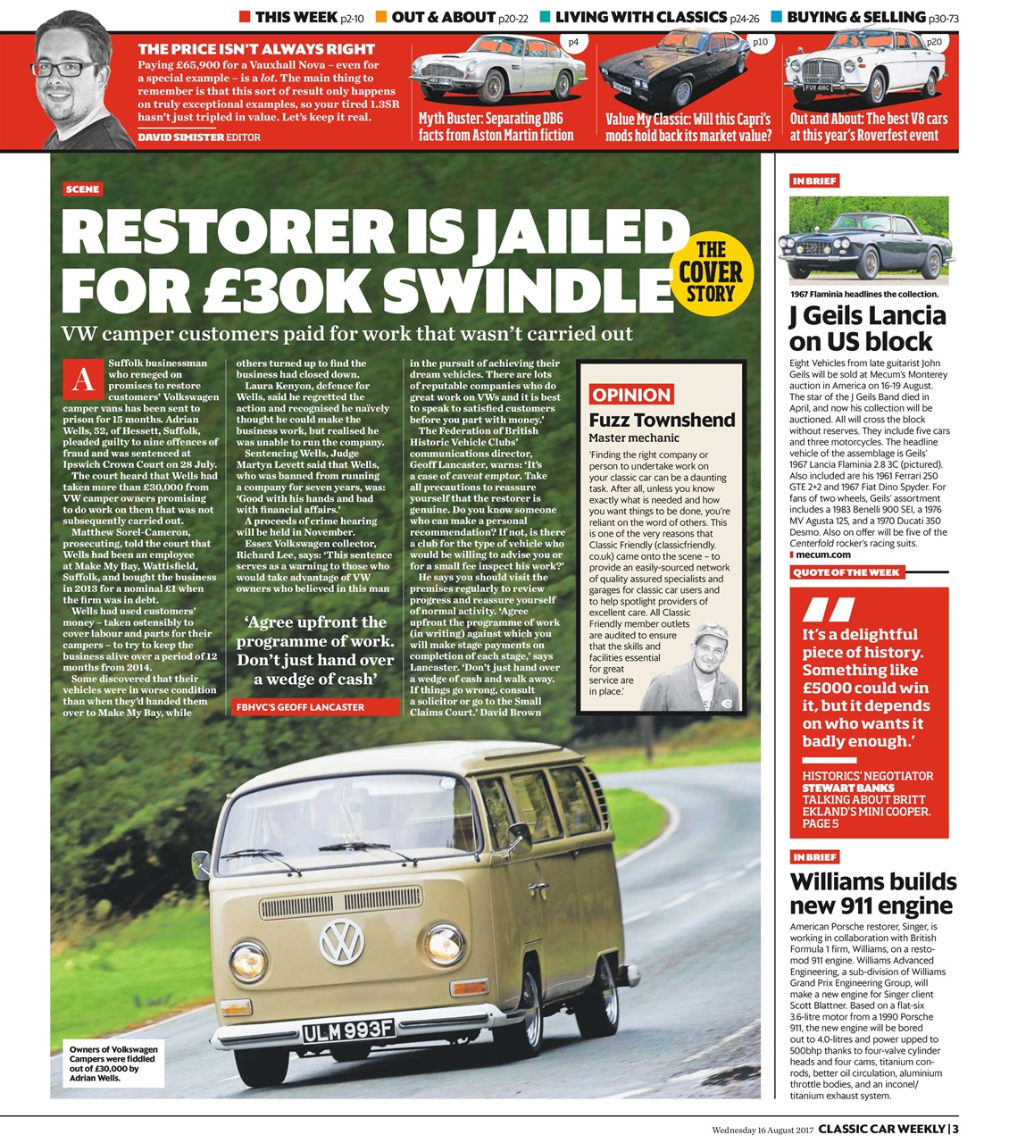 Classic Car Weekly Preview Pages