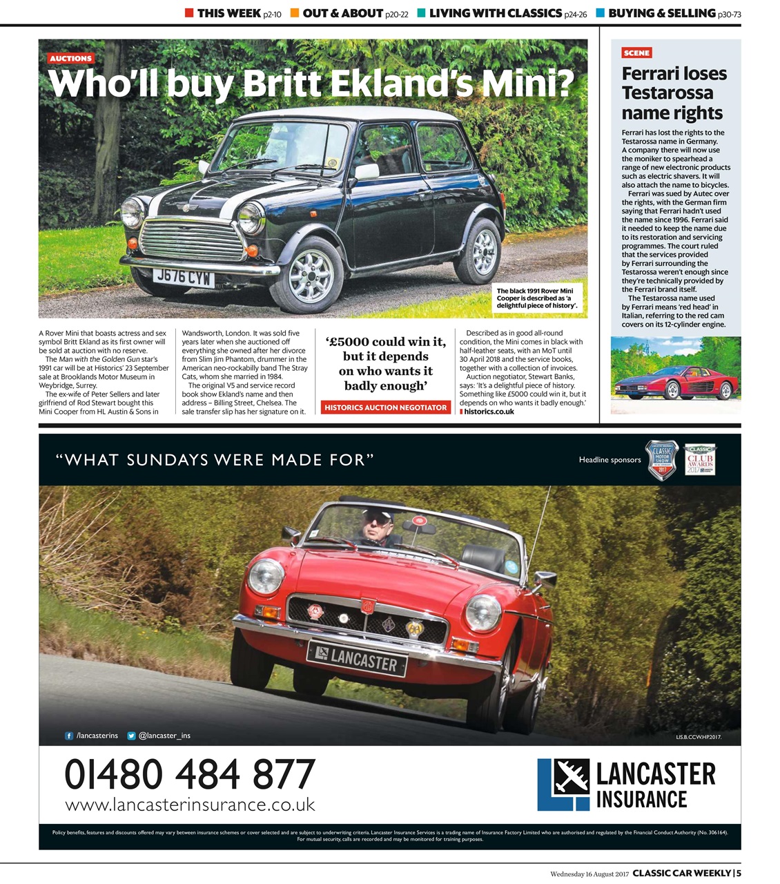 Classic Car Weekly Preview Pages