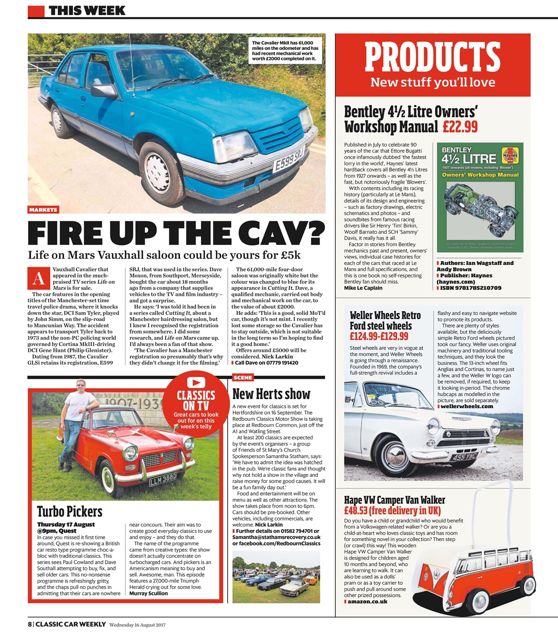 Classic Car Weekly Preview Pages