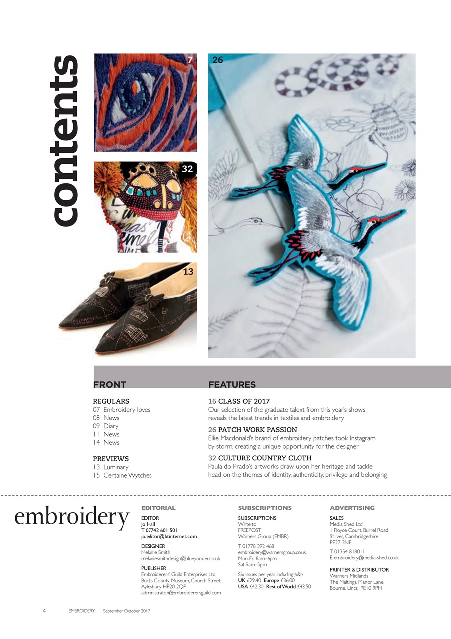 Embroidery Magazine Preview Pages