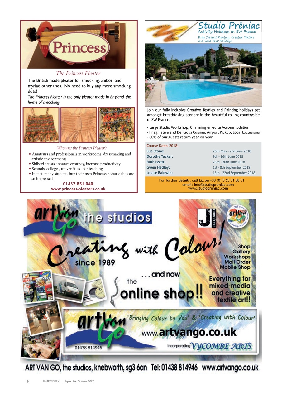 Embroidery Magazine Preview Pages