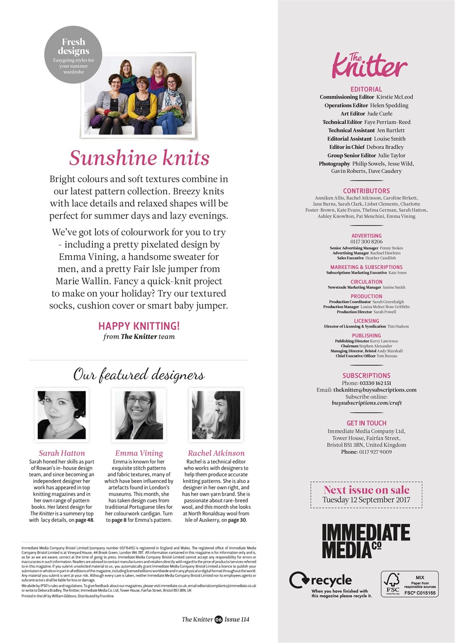 The Knitter Preview Pages