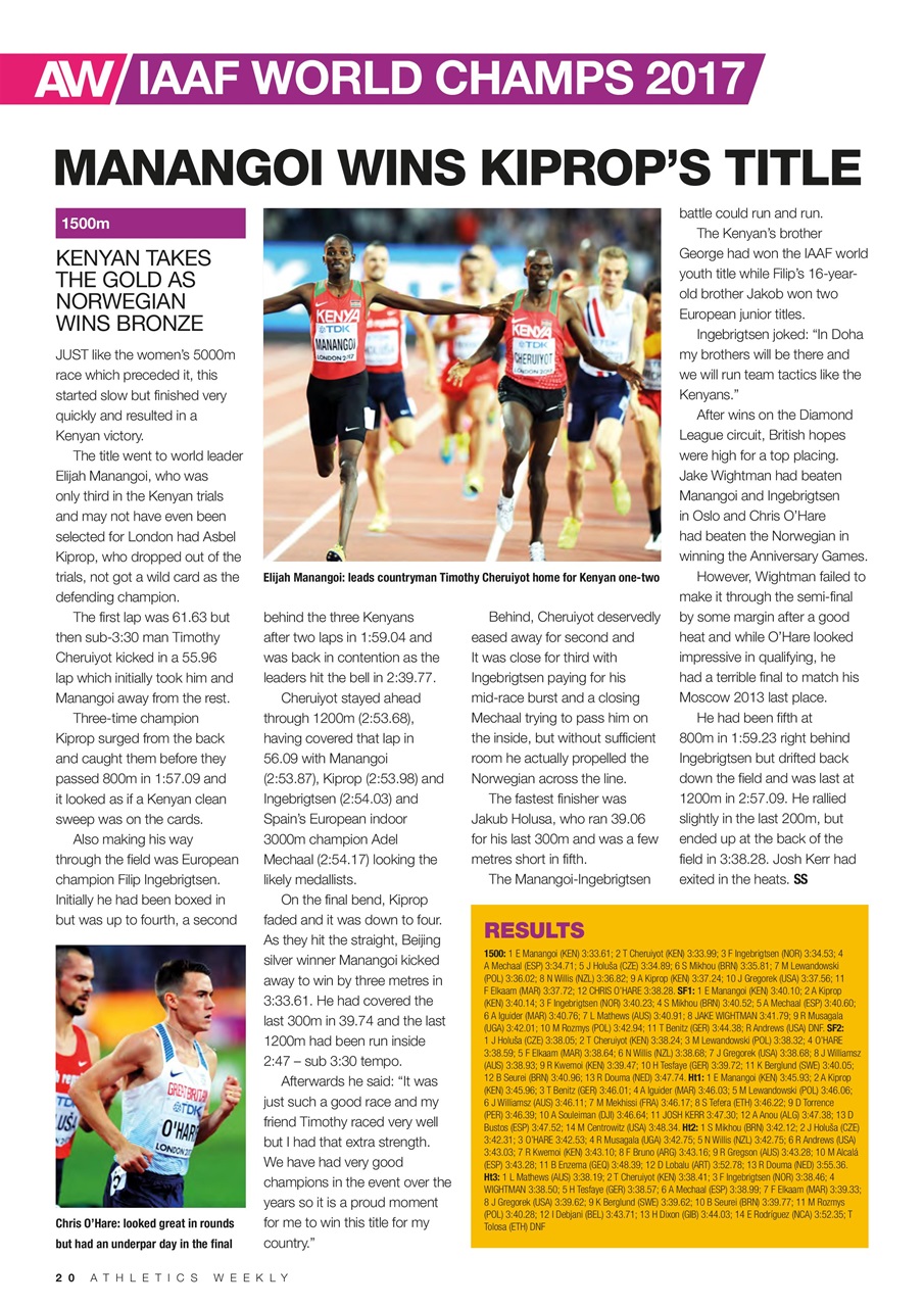 AW – Athletics Weekly Magazine Preview Pages