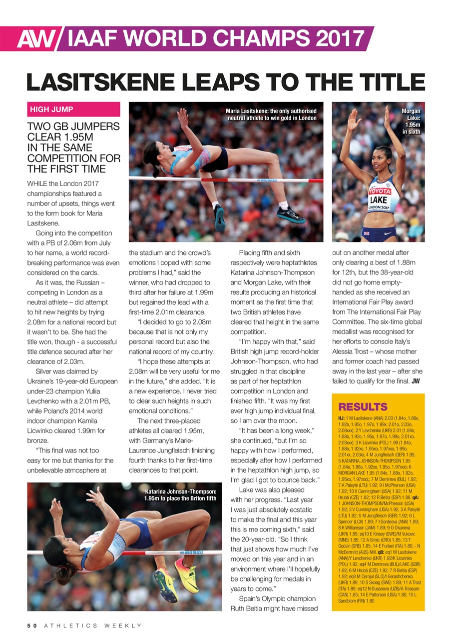 AW – Athletics Weekly Magazine Preview Pages
