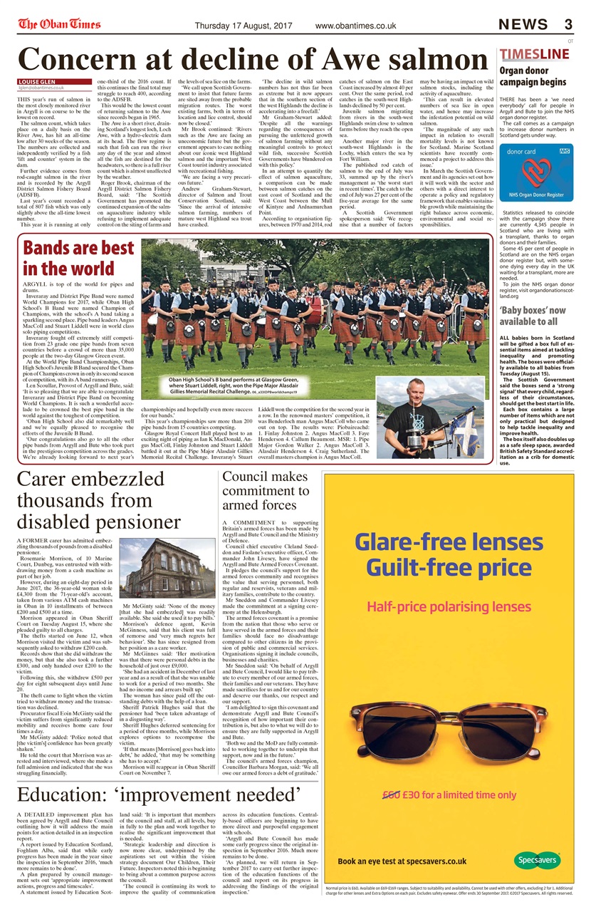 The Oban Times & Lochaber Times Preview Pages