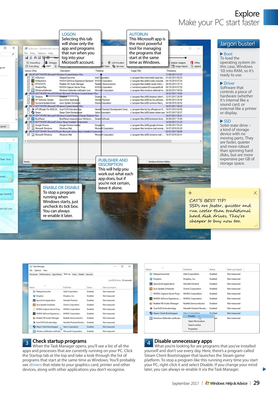 Windows Help & Advice Preview Pages