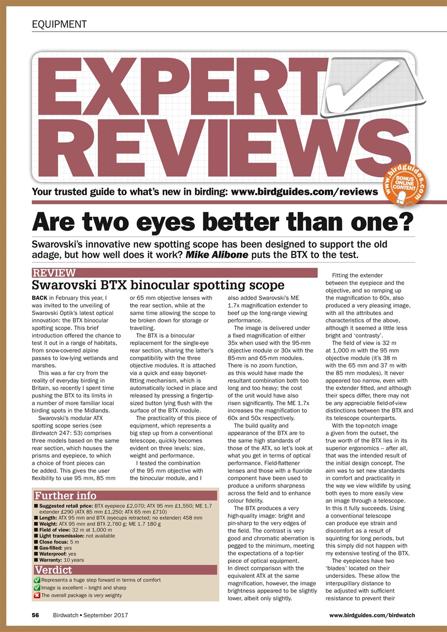 Birdwatch Magazine Preview Pages