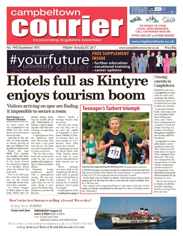 Campbeltown Courier issue 18th August 2017
