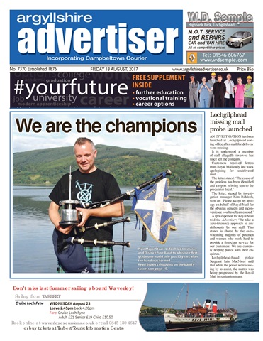 Argyllshire Advertiser issue 18th August 2017