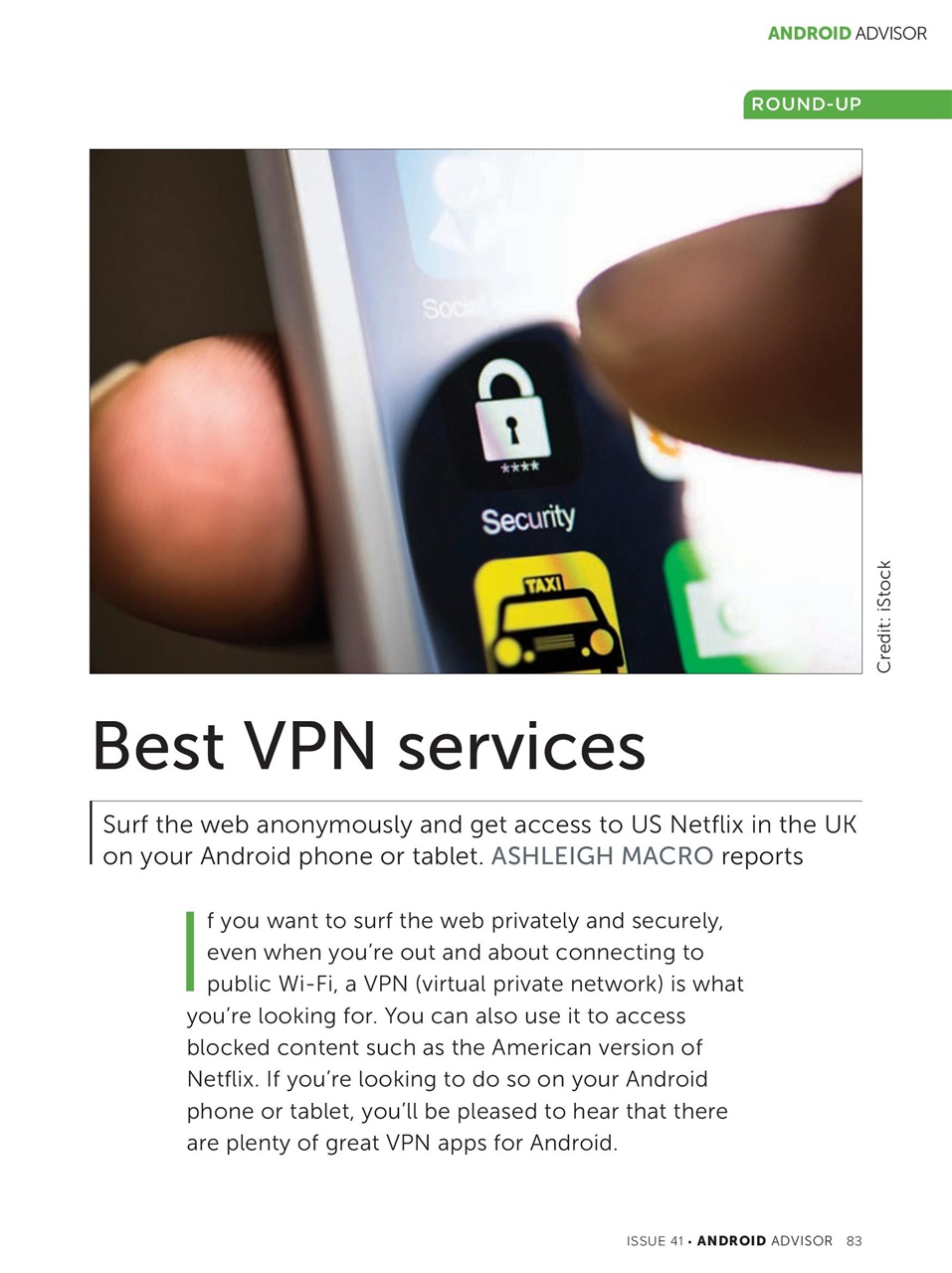 Android Advisor Preview Pages