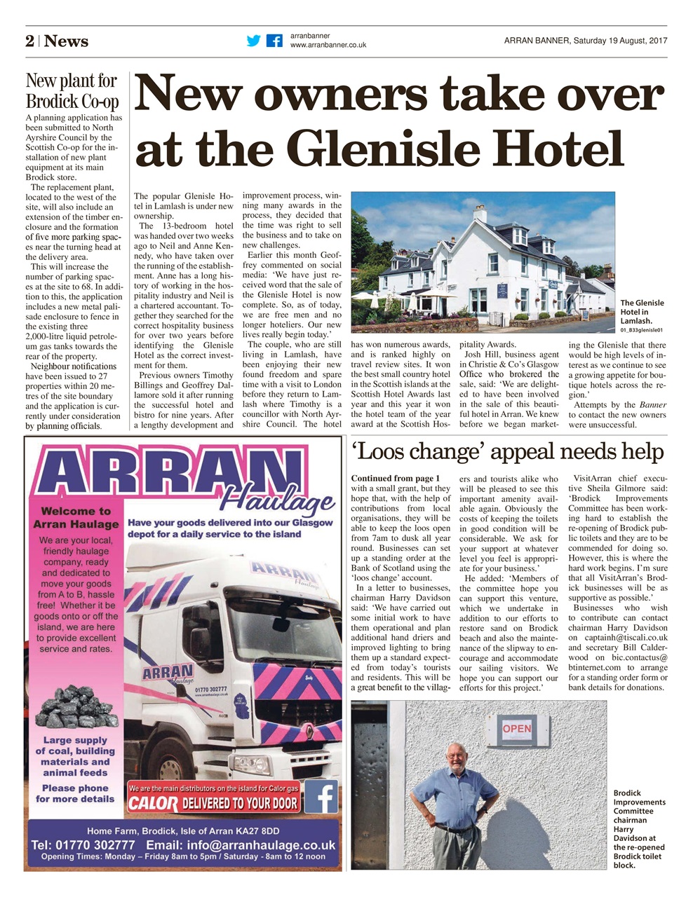 Arran Banner Preview Pages