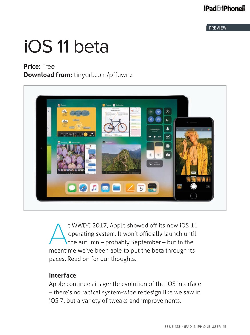 iPad and iPhone User Preview Pages