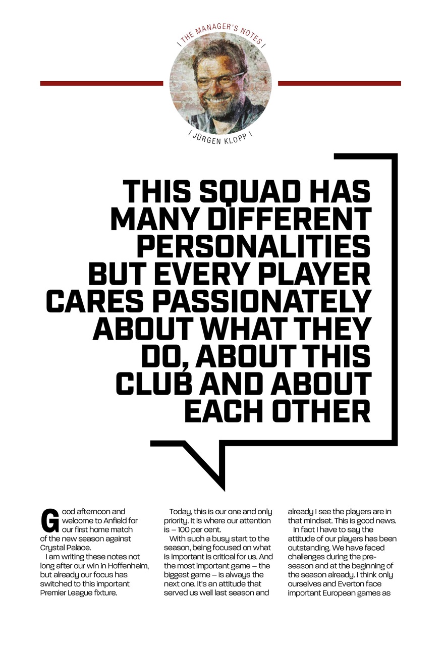 Liverpool FC Programmes Preview Pages
