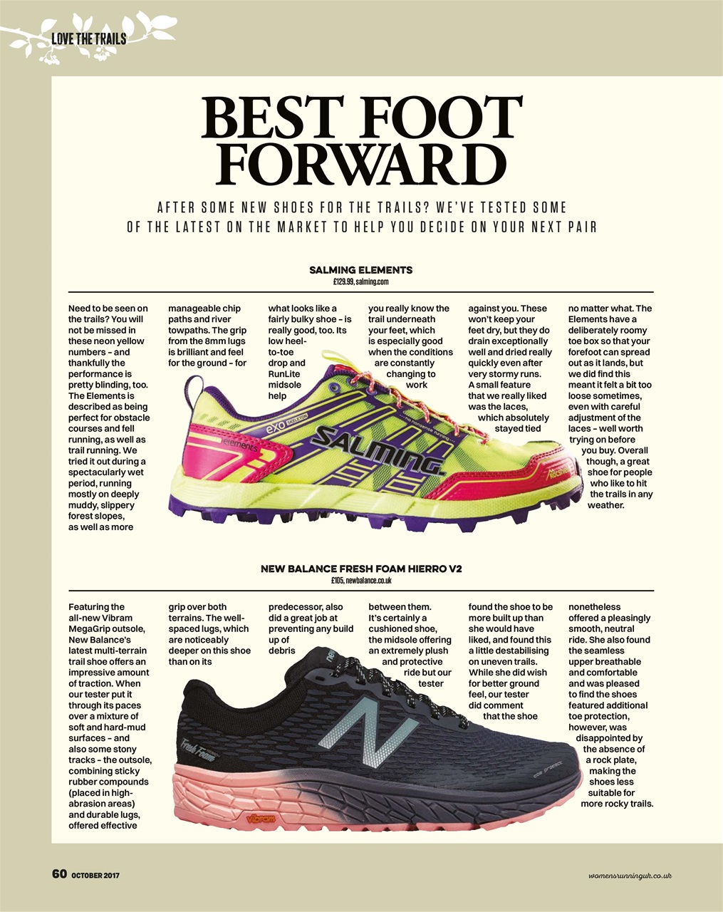 Women’s Running Preview Pages