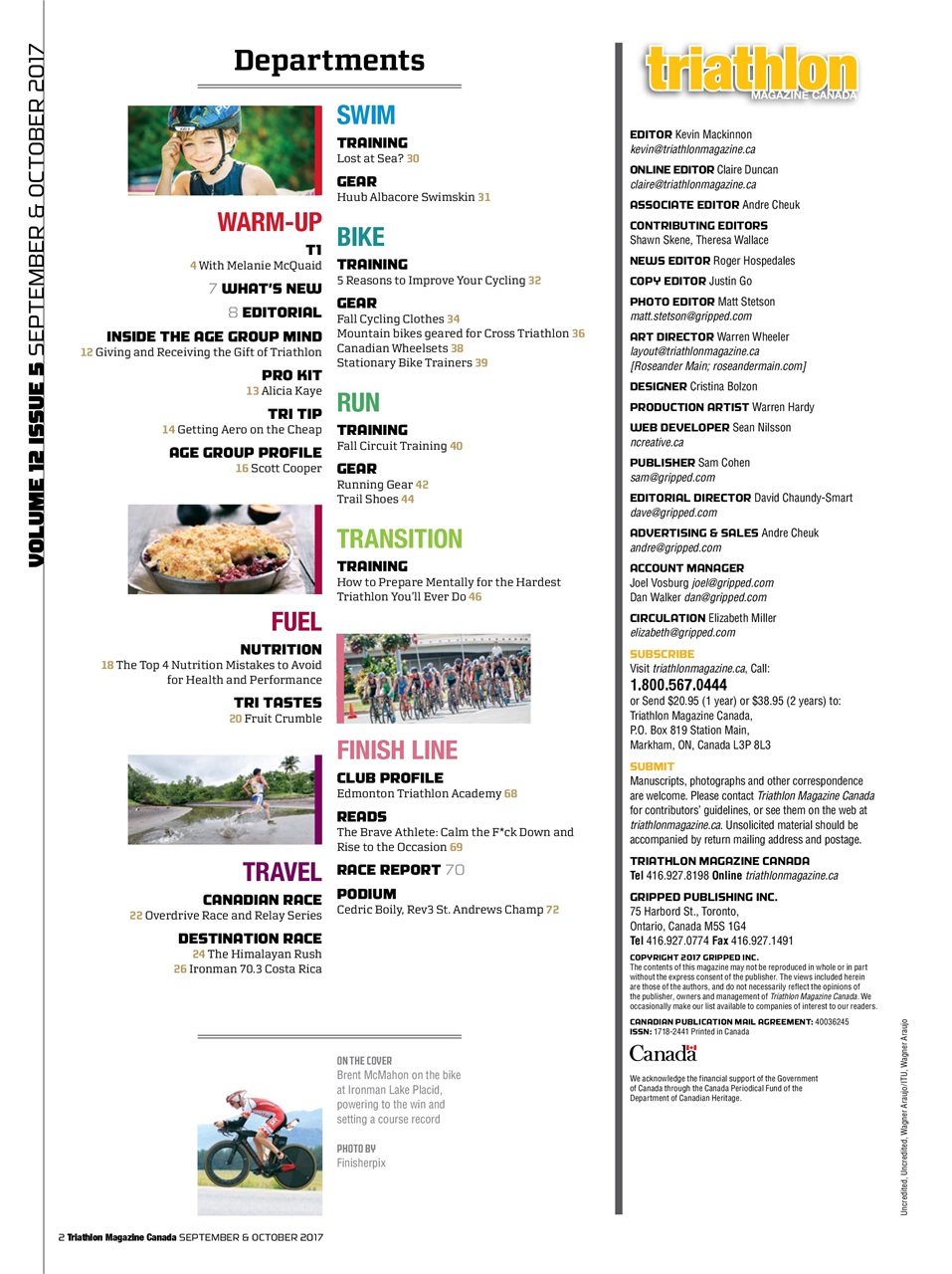 Triathlon Magazine Canada Preview Pages