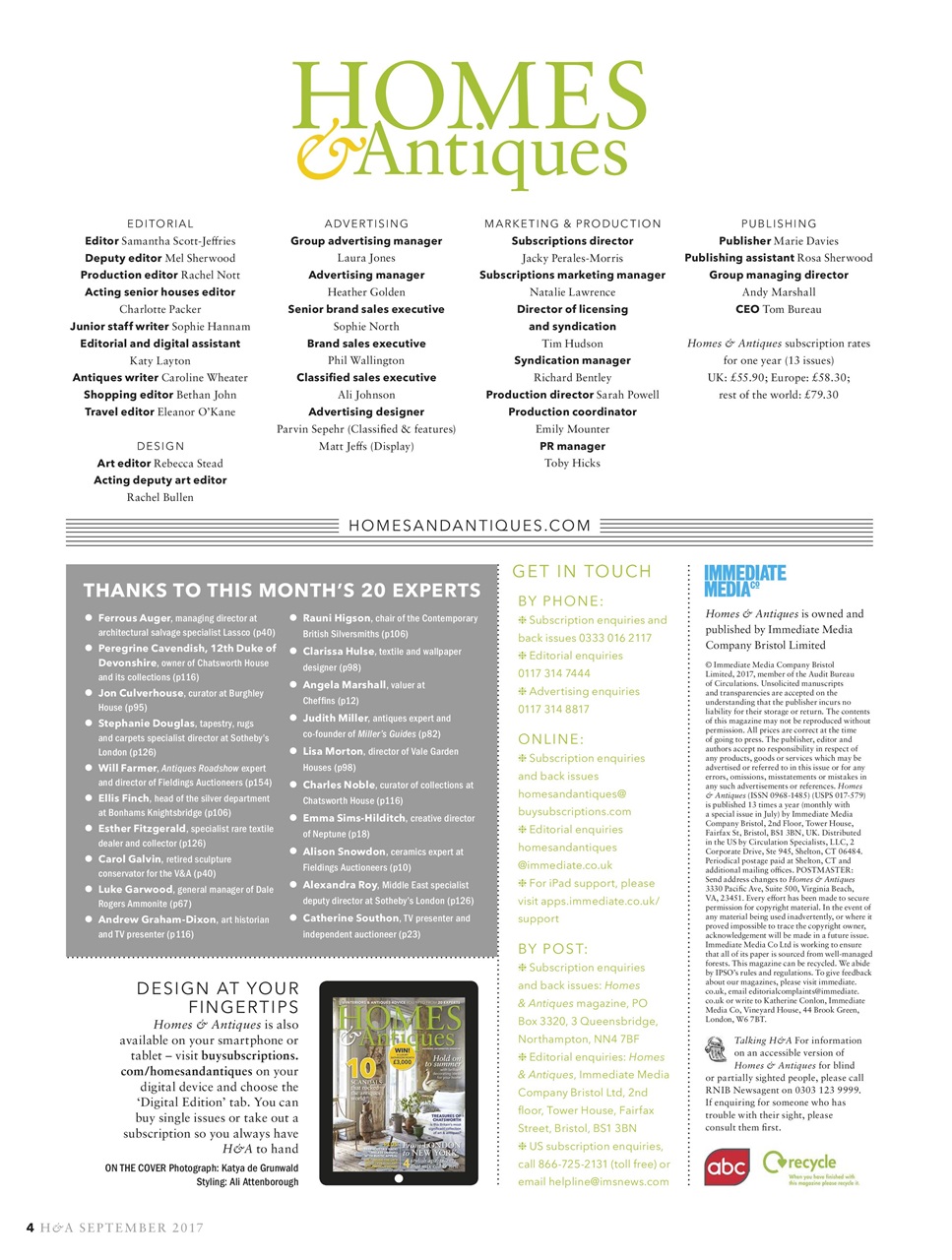 Homes & Antiques Magazine Preview Pages