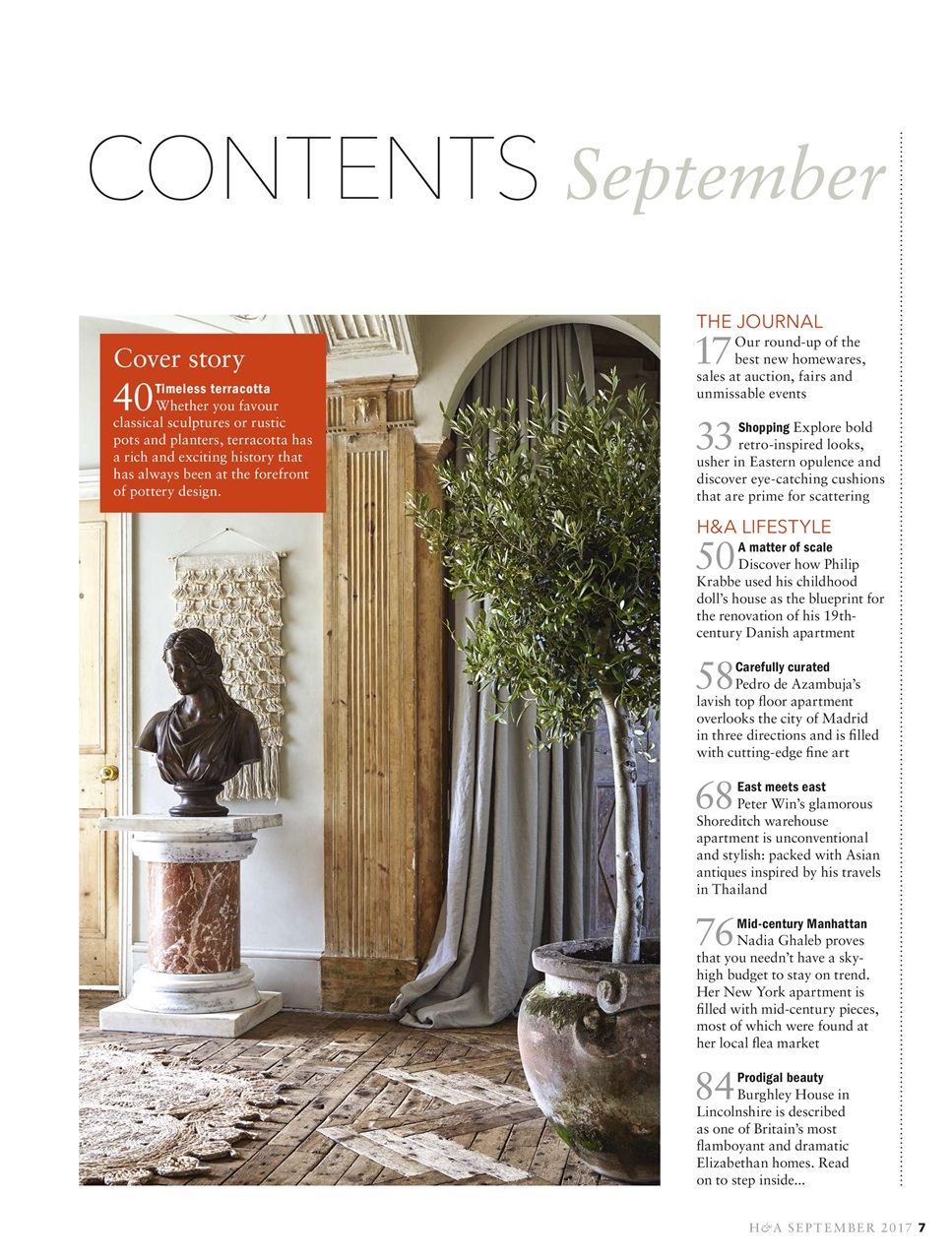 Homes & Antiques Magazine Preview Pages