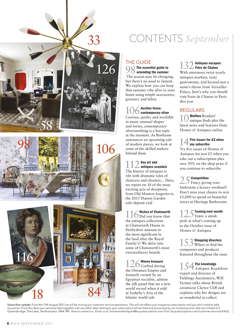 Homes & Antiques Magazine Preview Pages