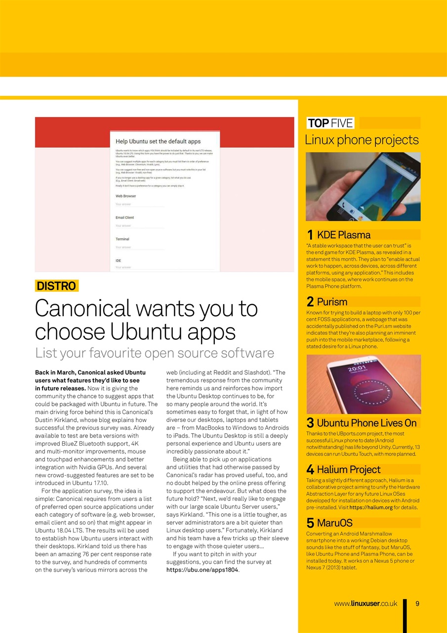 Linux User and Developer Preview Pages