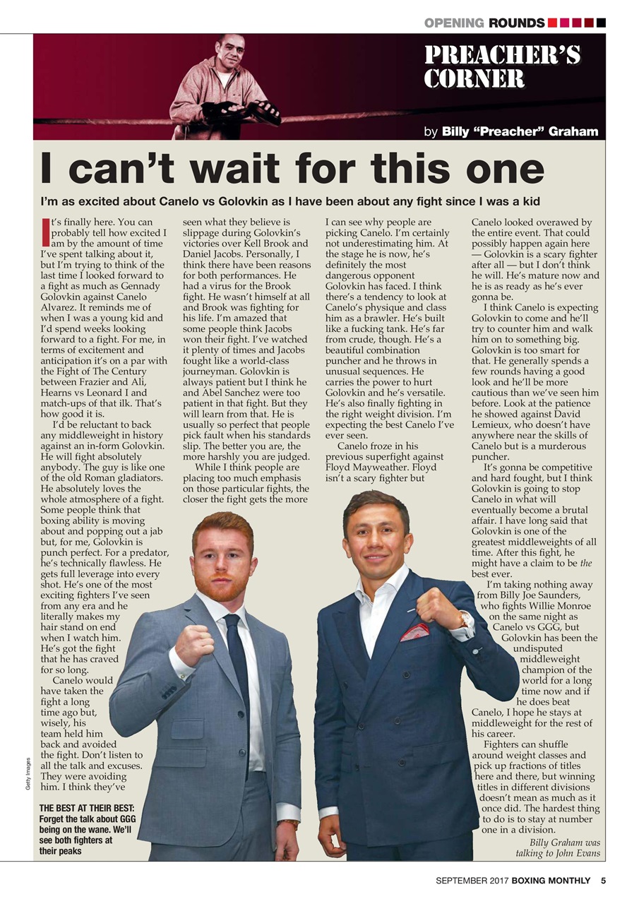 Boxing Monthly Preview Pages