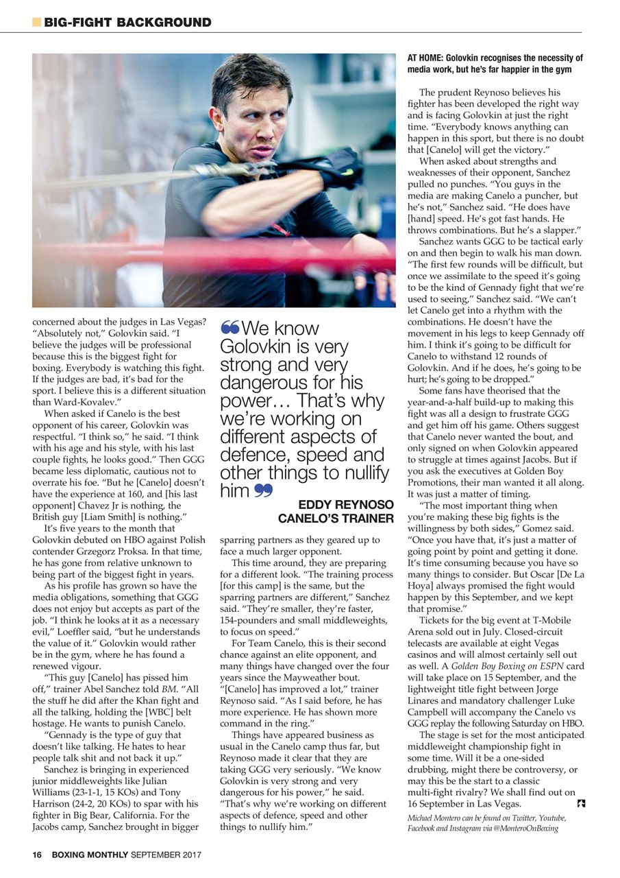 Boxing Monthly Preview Pages