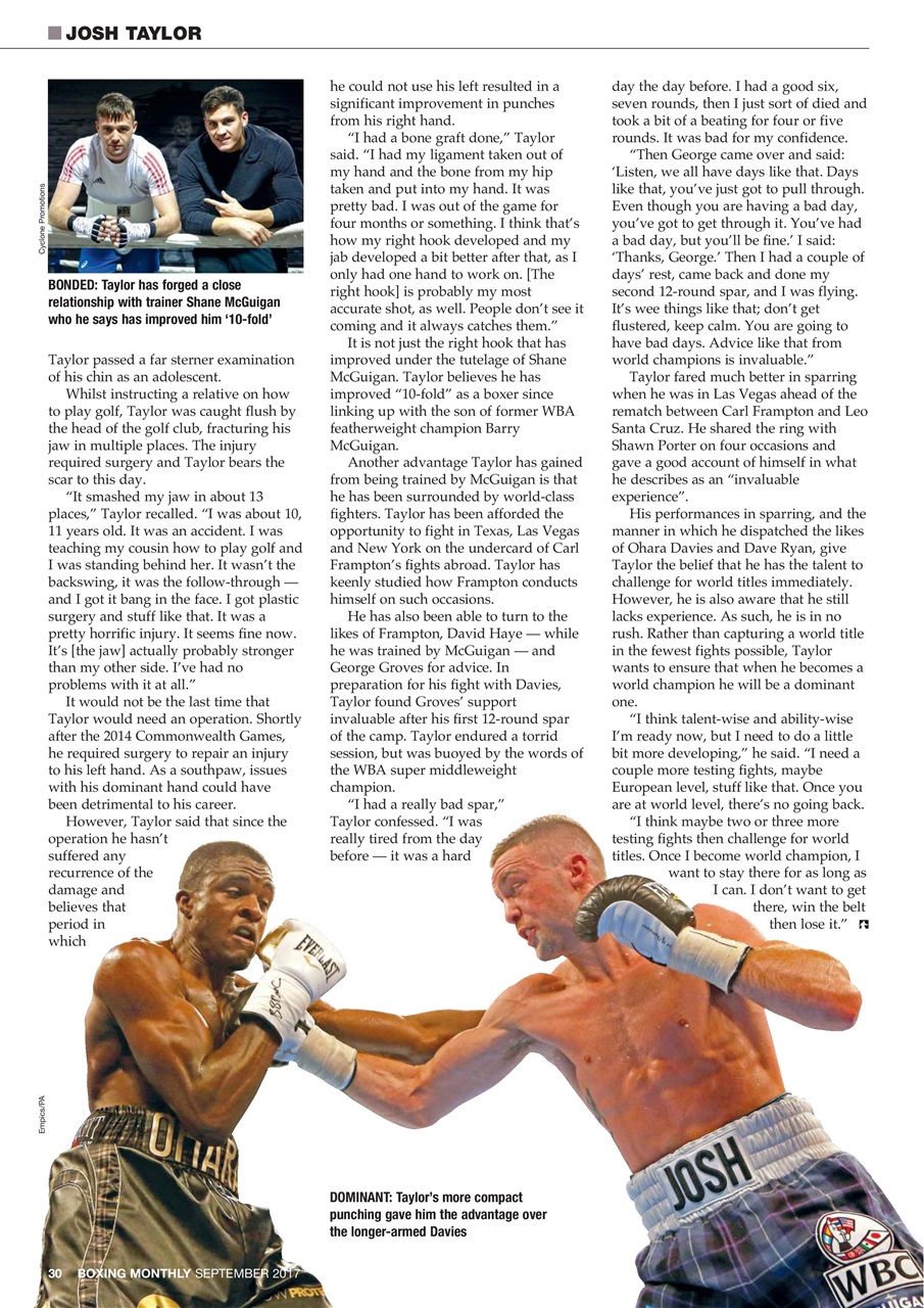 Boxing Monthly Preview Pages