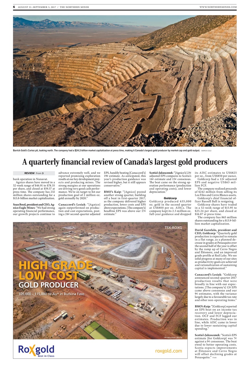 The Northern Miner Preview Pages