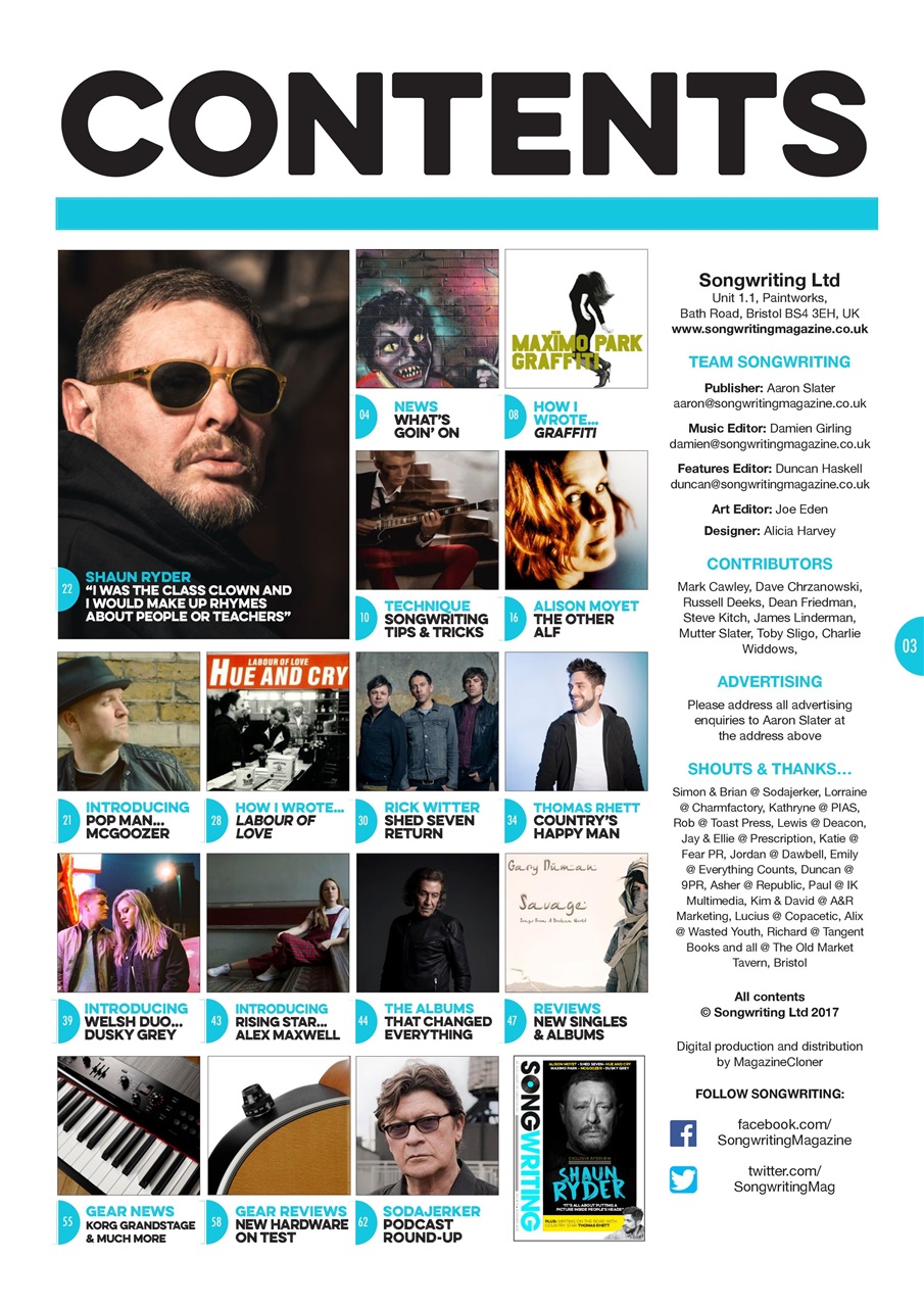 Songwriting Magazine Preview Pages