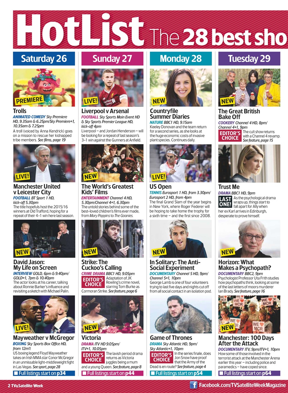 TV & Satellite Week Preview Pages