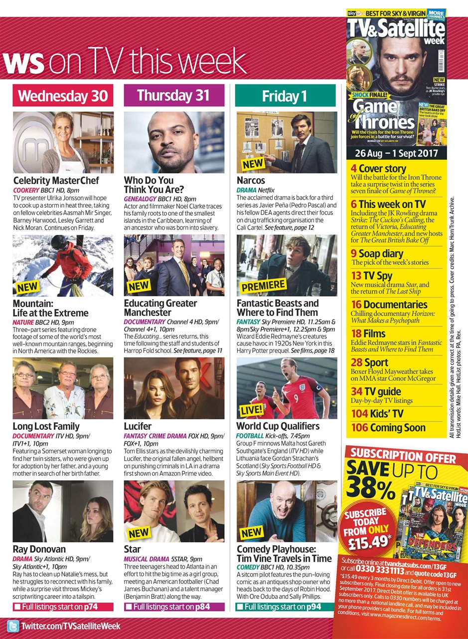 TV & Satellite Week Preview Pages