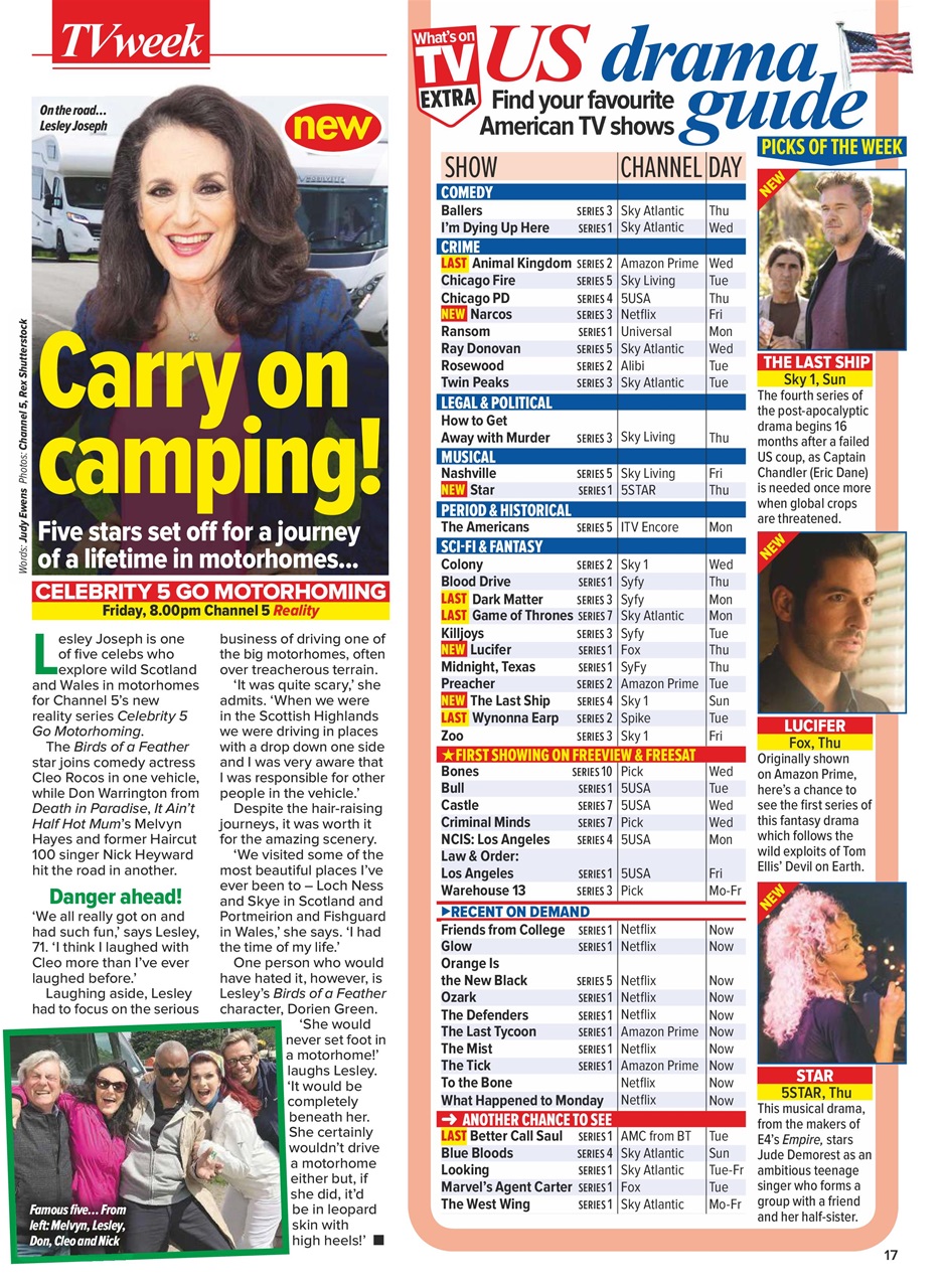 What's on TV Preview Pages