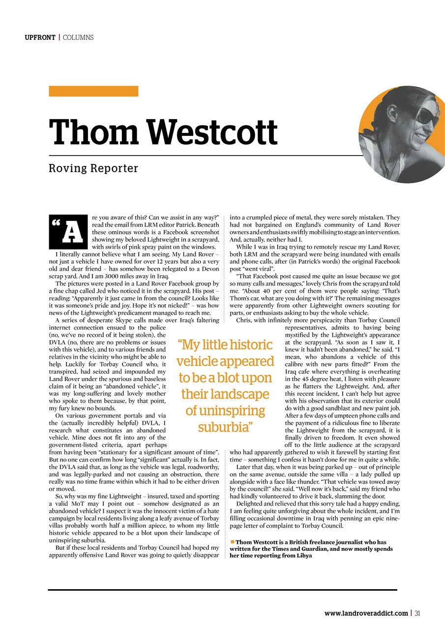 Land Rover Monthly Preview Pages