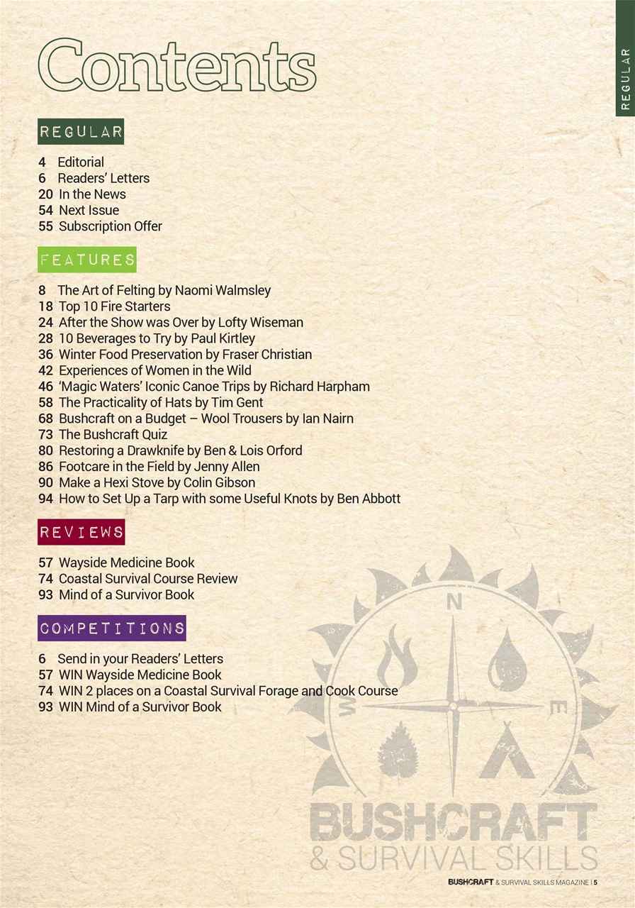 Bushcraft & Survival Skills Magazine Preview Pages