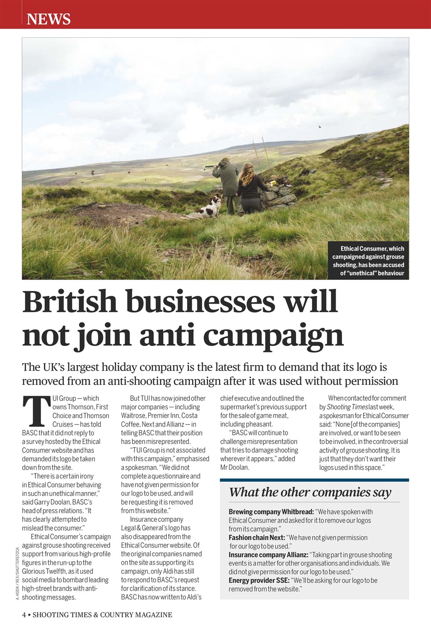 Shooting Times & Country Preview Pages