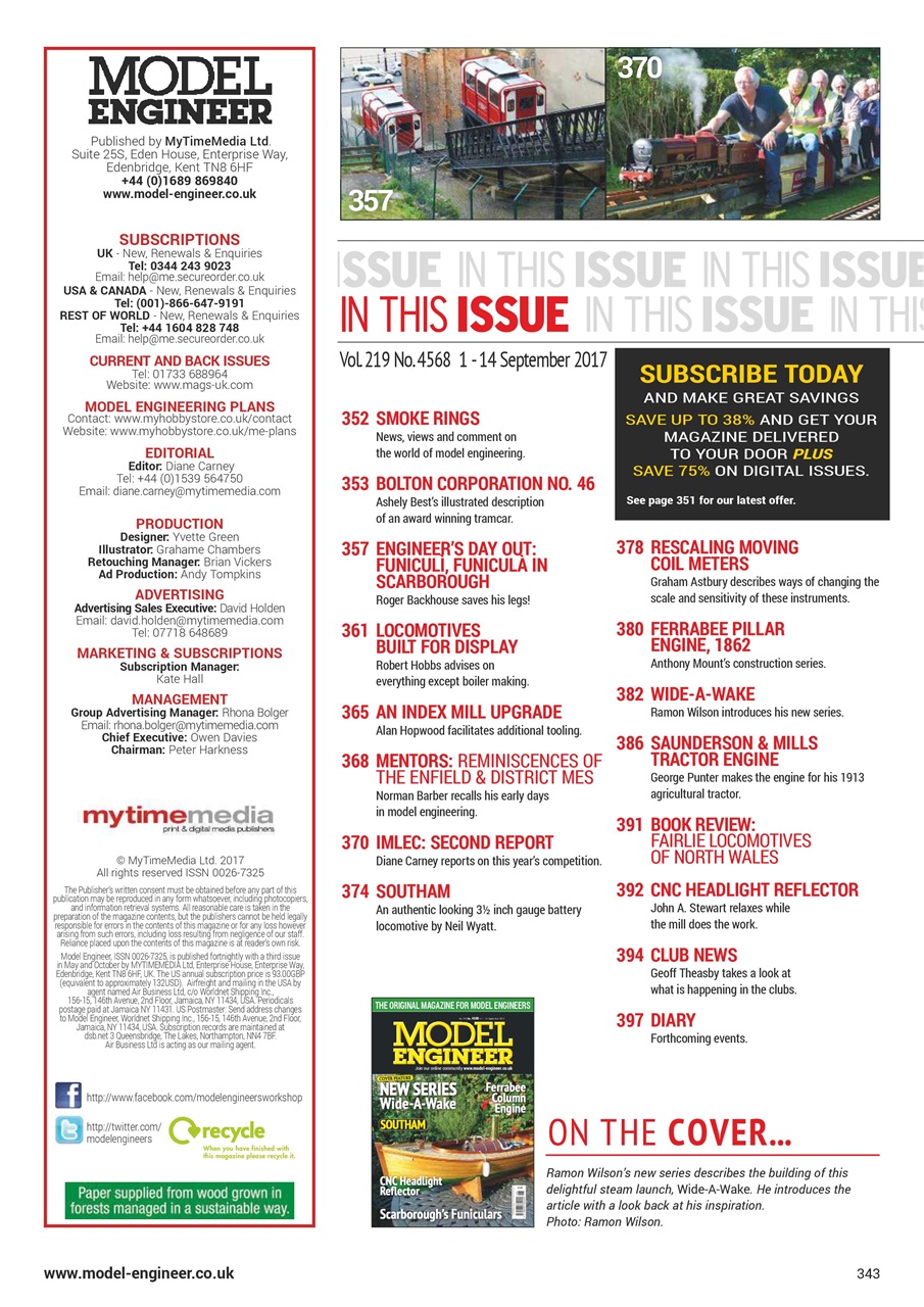 Model Engineer Preview Pages