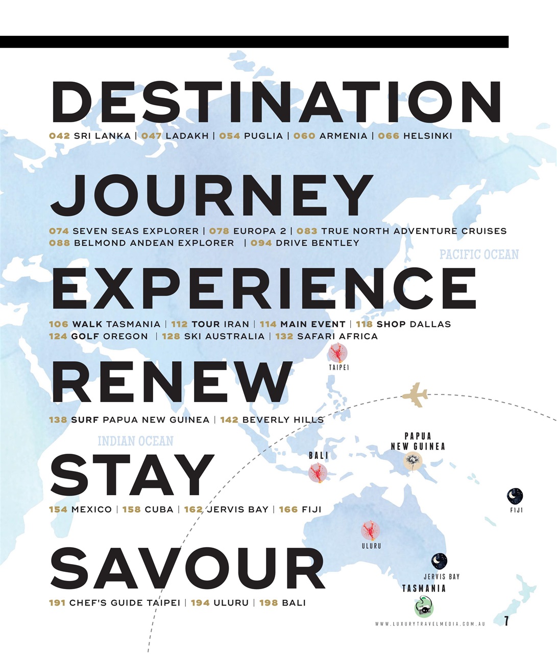 Luxury Travel Preview Pages