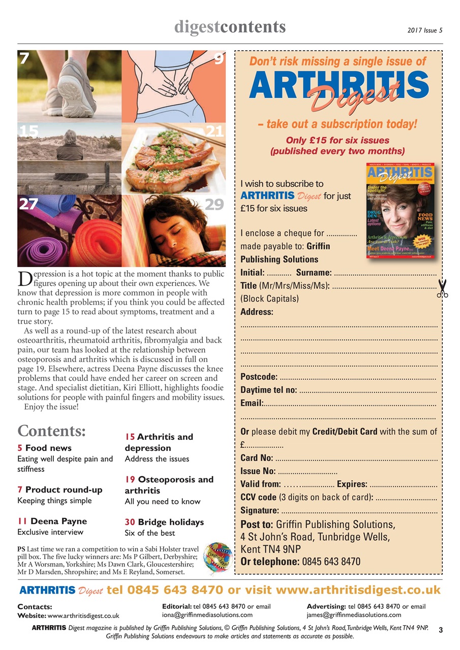 Arthritis Digest Preview Pages