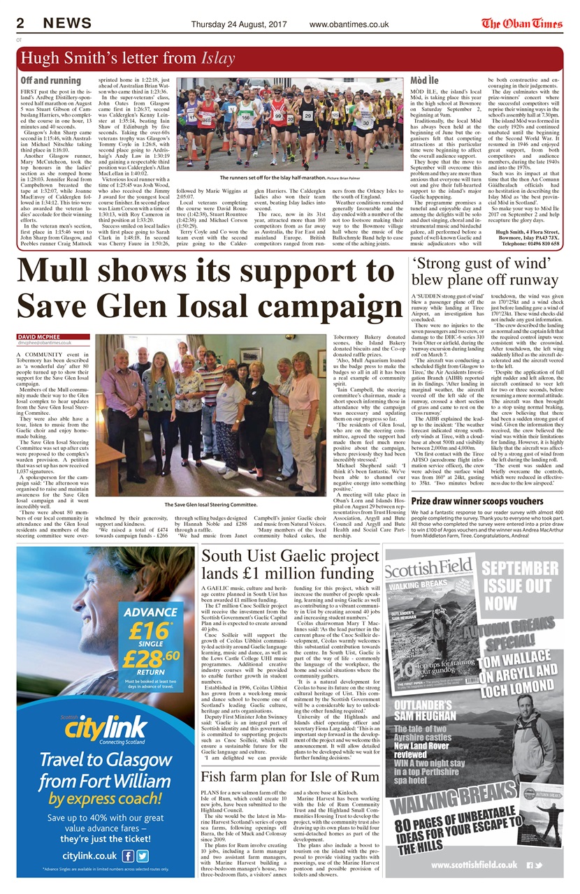 The Oban Times & Lochaber Times Preview Pages