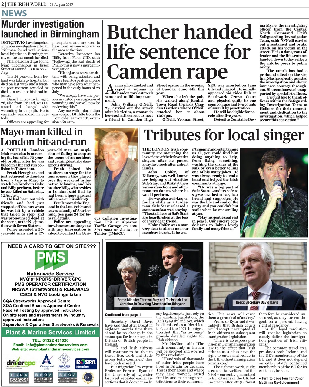 Irish World Preview Pages