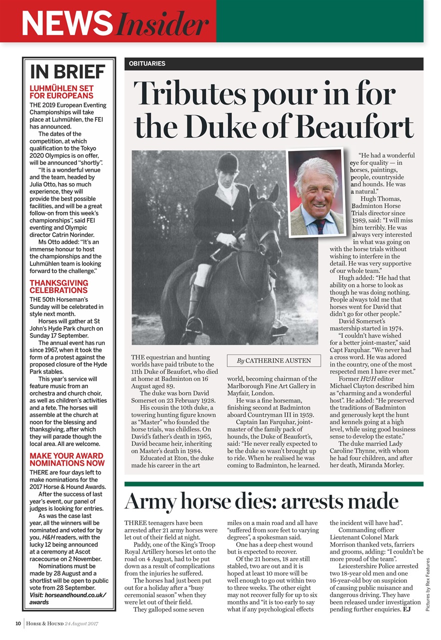 Horse & Hound Preview Pages