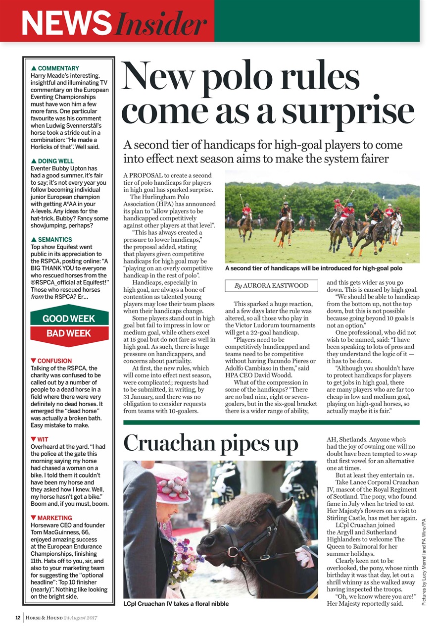 Horse & Hound Preview Pages