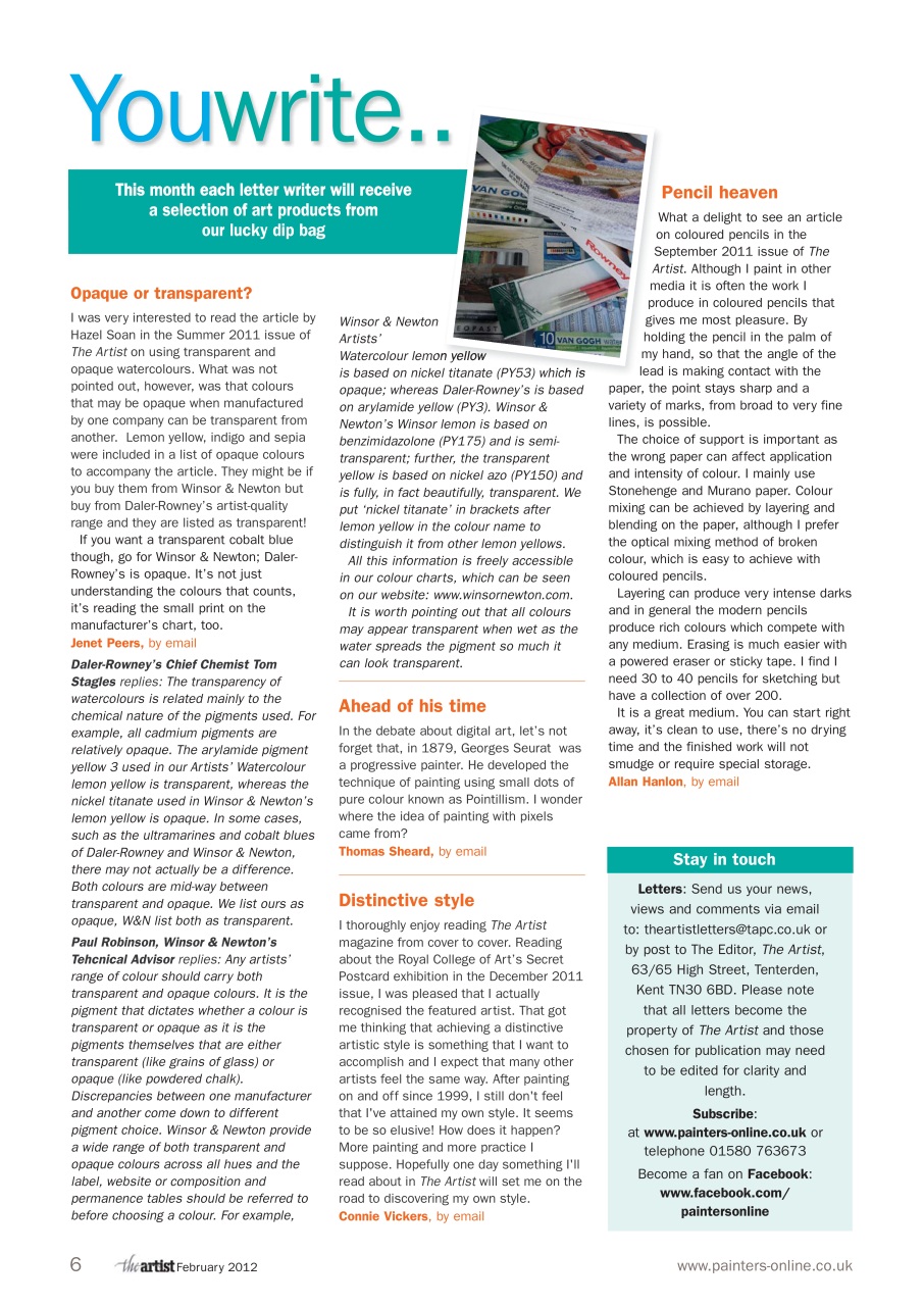 The Artist Preview Pages