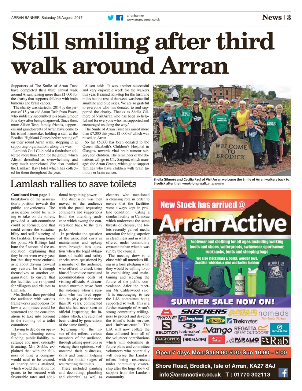 Arran Banner Preview Pages